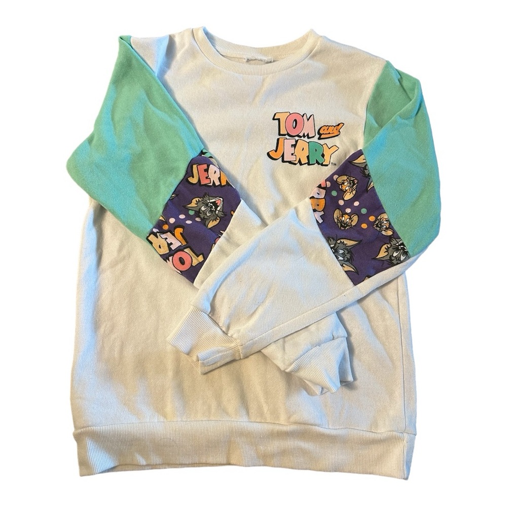 Vintage 90s Tom and Jerry 1990s cartoon sweater size small youth L EUC